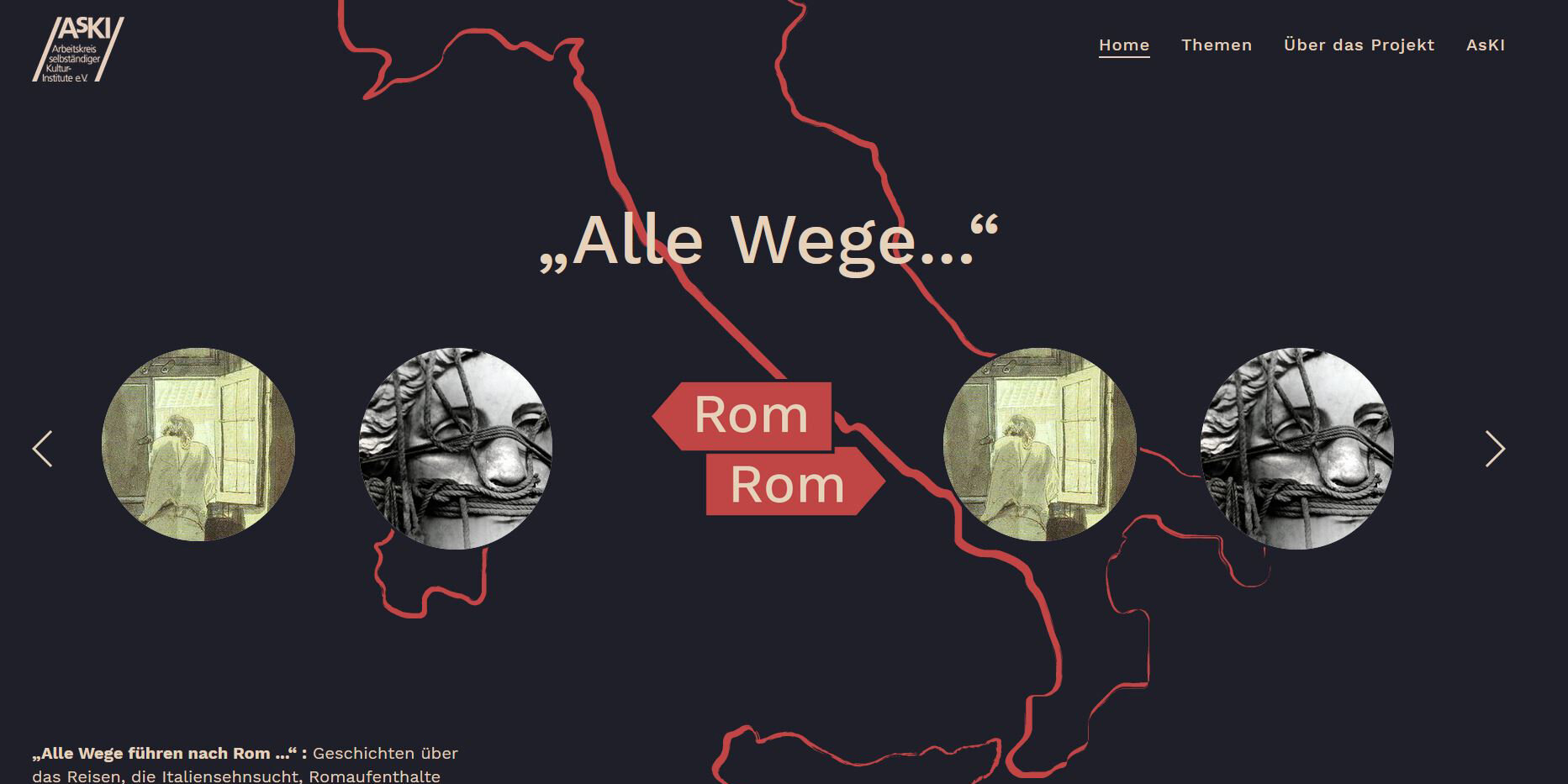 „Alle Wege führen nach Rom ...“